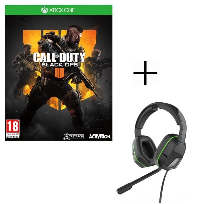Call of Duty Black OPS 4 Jeu Xbox One + Casque Afterglow LVL3