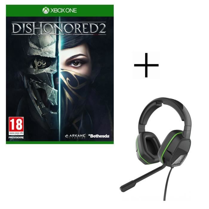 Dishonored 2 Jeu Xbox One + Casque Afterglow LVL3