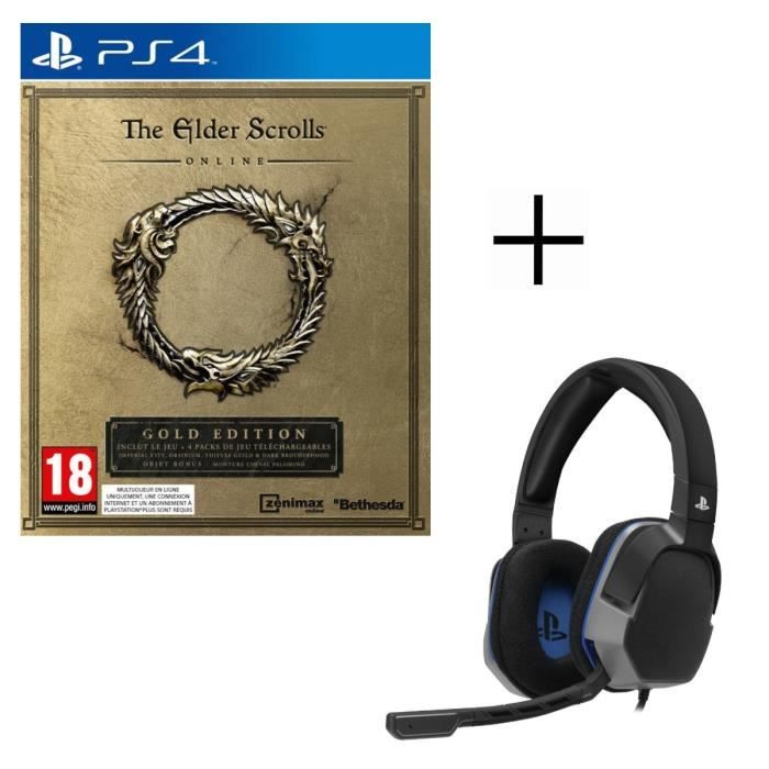 The Elder Scrolls Online Edition Gold Jeu PS4 + Casque Afterglow Level 3