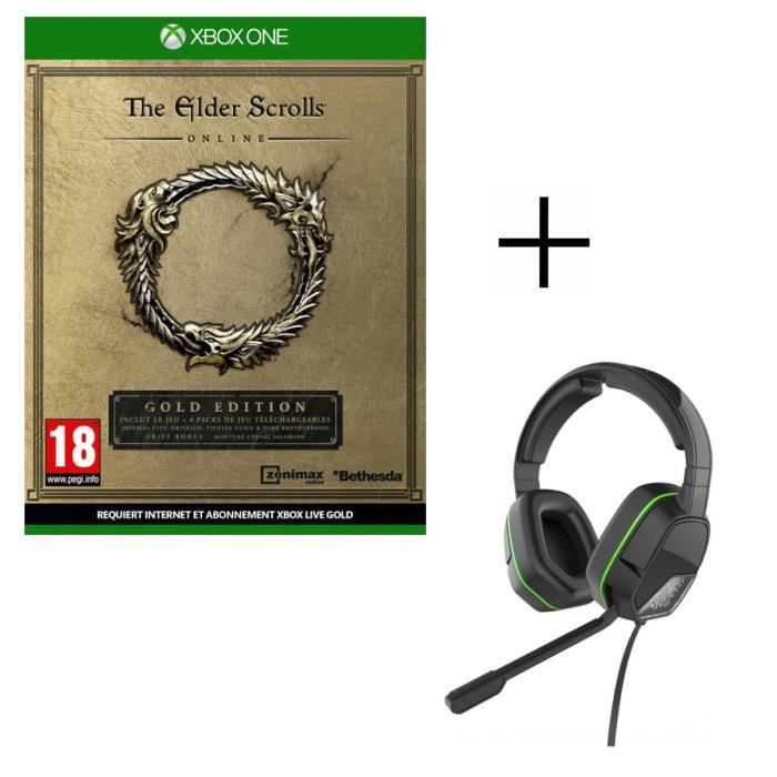 The Elder Scrolls Online Edition Gold Jeu Xbox One + Casque Afterglow LVL3