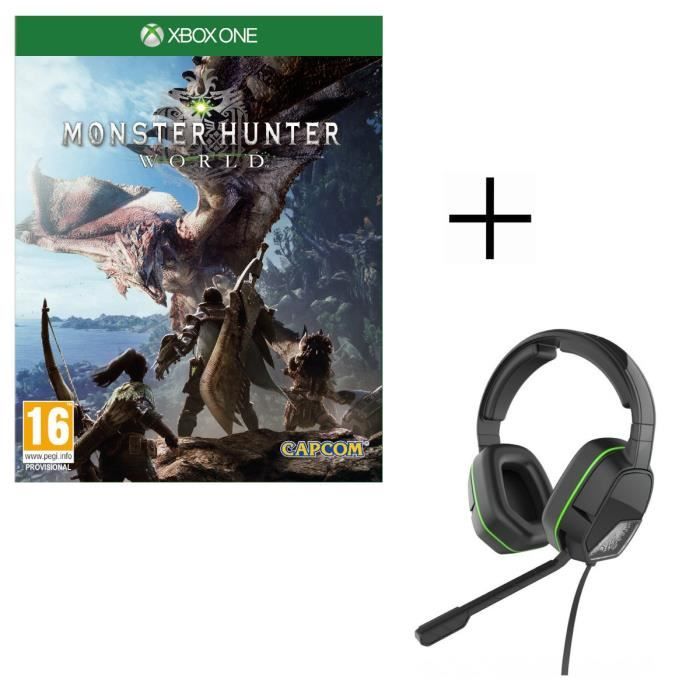 Monster Hunter World Jeu Xbox One + Casque Afterglow LVL3