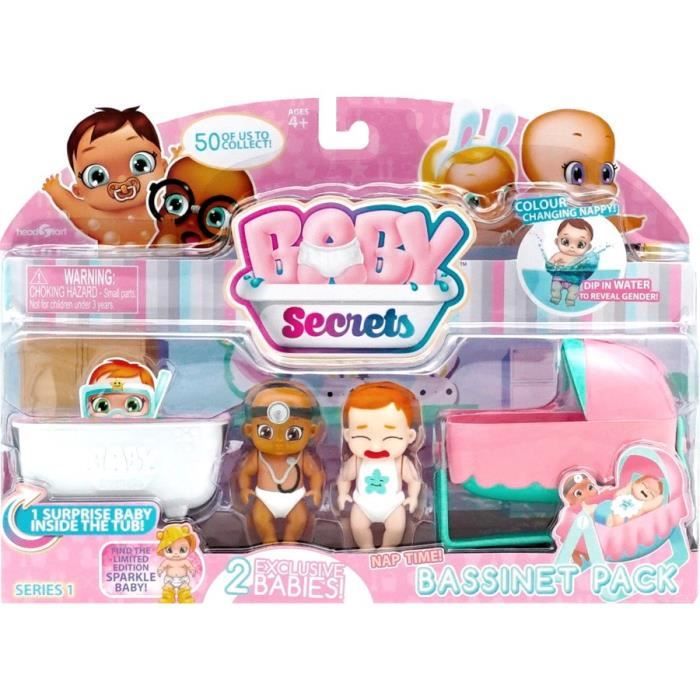 BABY SECRETS Pack 3 Baby Secrets + Accessoires - Bassinet Pack