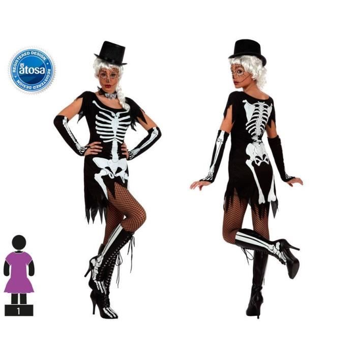 ATOSA Déguisement squelette Femme