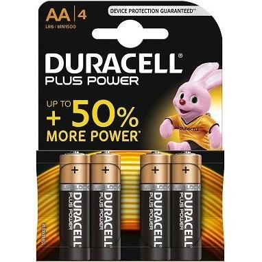 DURACELL Piles Plus Power AA X4