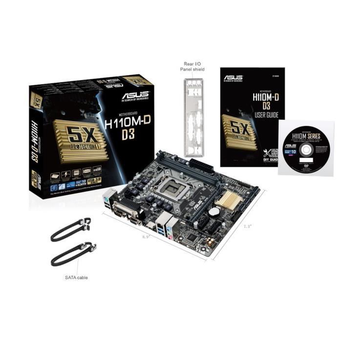 ASUS Carte mère H110M-D - 90MB0PY0-M0EAY0