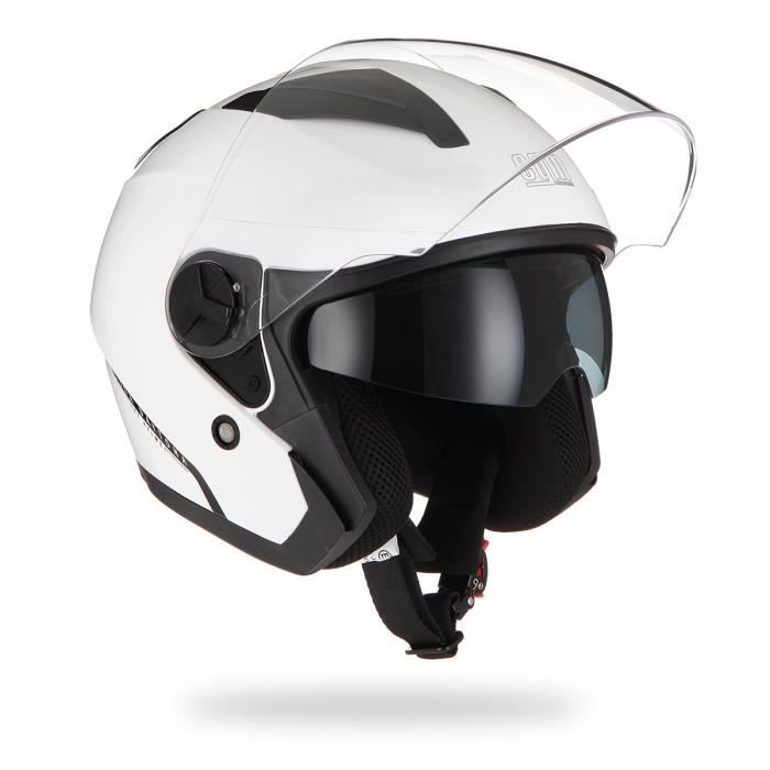 CGM Casque jet 130A Daytona Blanc