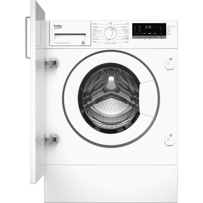 BEKO WITC7612B0W-Lave linge frontal encastrable-7 kg-1200 trs / min-A+++
