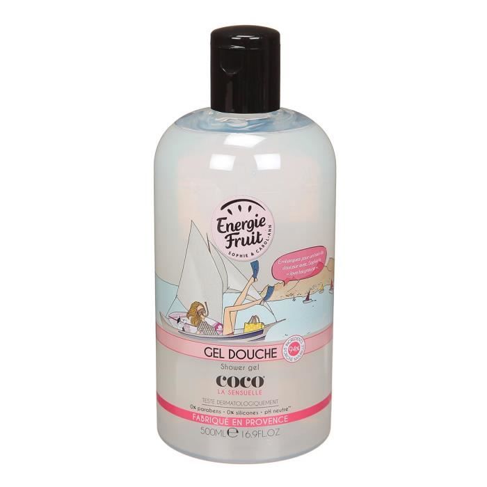 Gel douche coco vegan 500ml Énergie Fruit