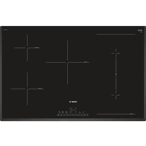 BOSCH PVW851FB1E Table cuisson induction - 5 zones - 7400 W - L 80 x P 51 cm - Revêtement verre - Noir