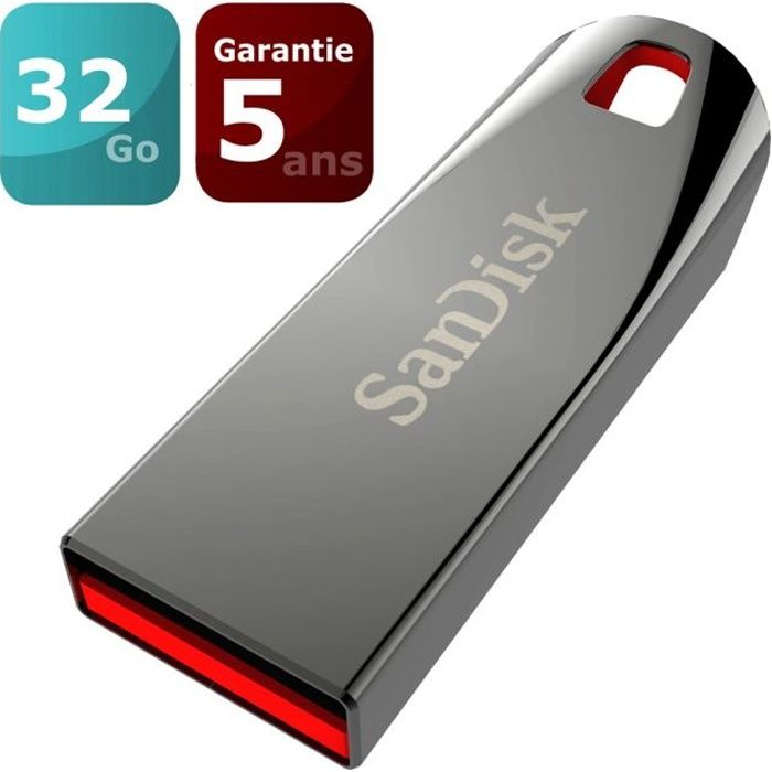 SANDISK Clé USB Cruzer Force - 32Gb - 2.0 - Gris