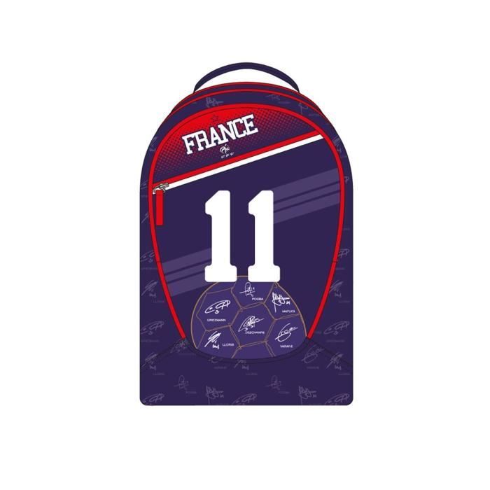 FÉDÉRATION FRANÇAISE DE FOOTBALL Sac à Dos - 2 Compartiments - Primaire / Collège - 45 cm - Bleu - Enfant Garçon