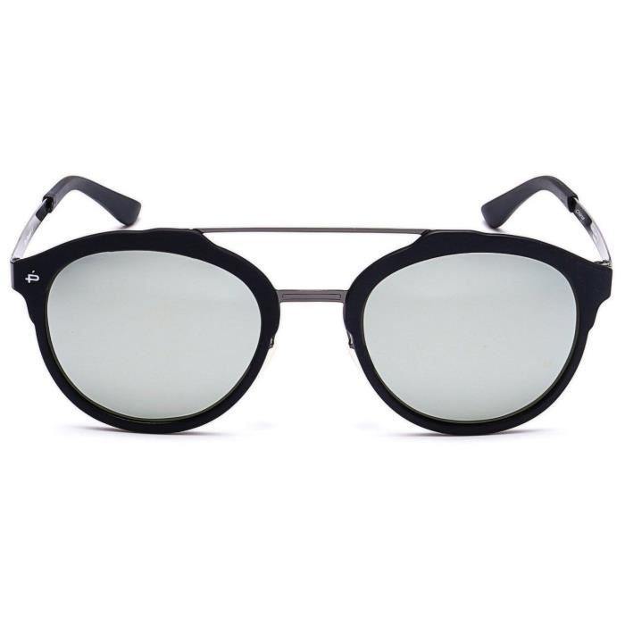 PRIVE REVAUX - Lunettes Round - Modèle The Producer Polarisé Noir/Gris Mixte