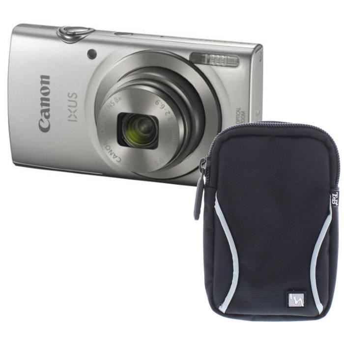 Pack CANON IXUS 175 Appareil photo numérique Compact Argent - 20,2 mégapixels - Zoom Plus 16x 16x + Etui