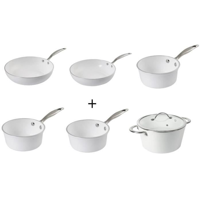 SITRAM Lot X6 Hegoa : Poêle + Wok + Faitout + 3 casseroles