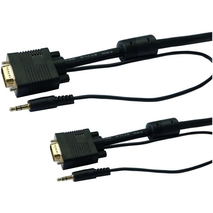 LINEAIRE XPCHD168N Câble VGA mâle / mâle + sortie audio 50m00
