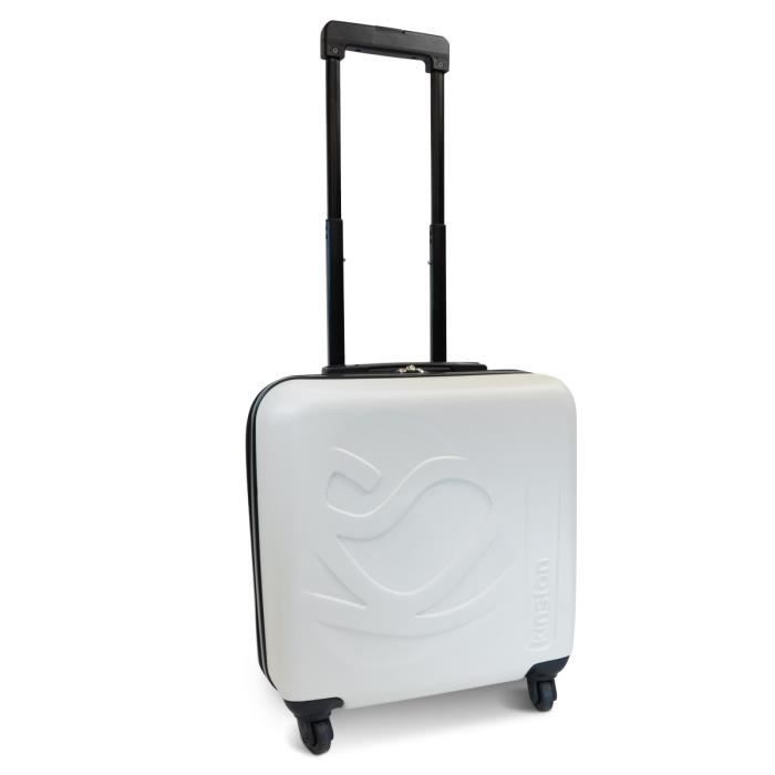 KINSTON Valise Cabine Low Cost Rigide ABS 4 Roues 46 cm Blanc
