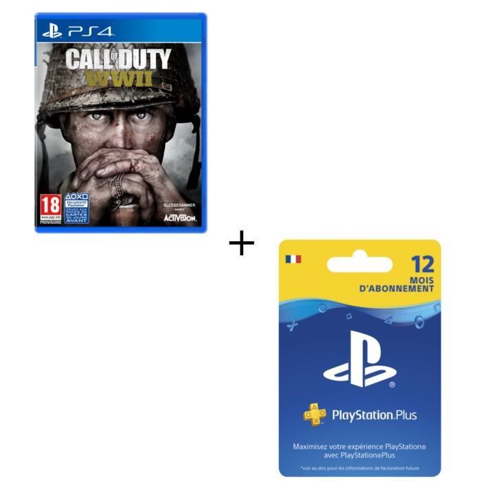 Call of Duty World War II + Abonnement PlayStation Plus 12 mois