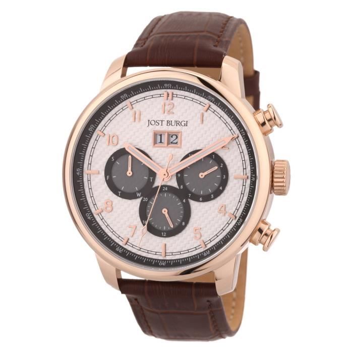 JOST BURGI Montre Automatique Bracelet Cuir Montesquieu Homme