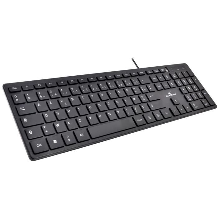 Bluestork Clavier HUB USB 2.0 - Filaire - PC