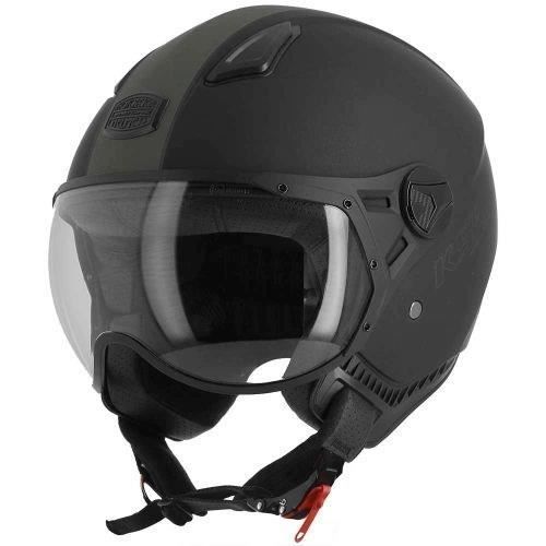 ASTONE Casque Jet KSR-2 - Noir mat et gunmetal