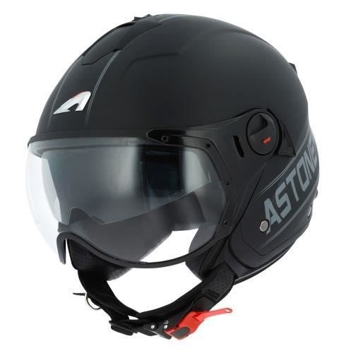 ASTONE Casque Jet Mini Sport Cooper Noir et Gris
