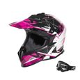 NOX Cosmos Casque Cross Déco Rose + Masque