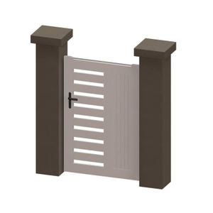 Portillon battant en PVC Sati blanc manuel