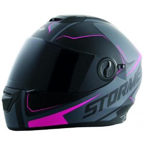STORMER Versus Casque Polycarbonate Rose + Cagoule