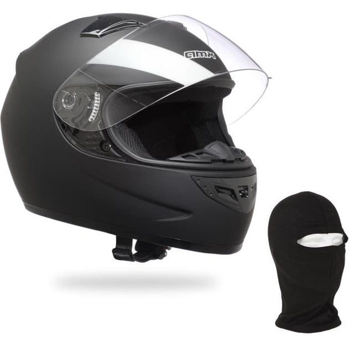 AMX Casque Intégral Noir Mat + Cagoule OFFERTE