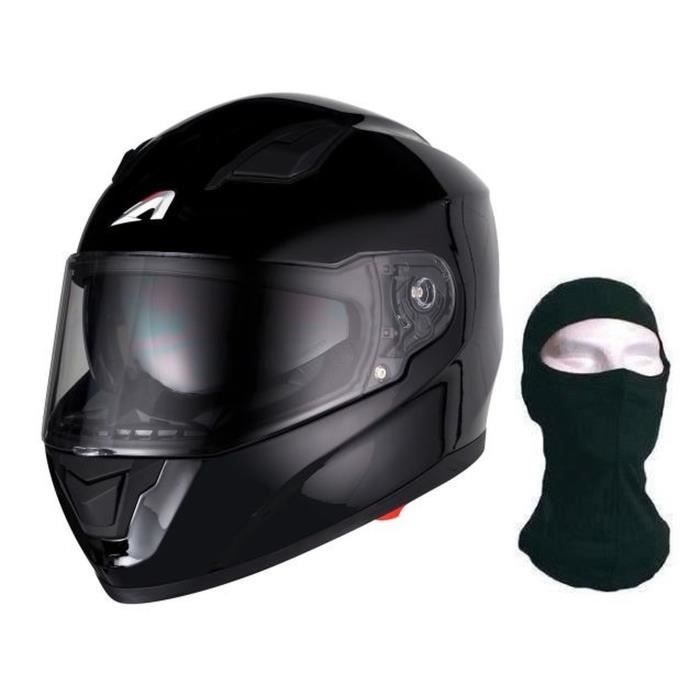 ASTONE Casque Intégral GT 900 Noir Verni + Cagoule