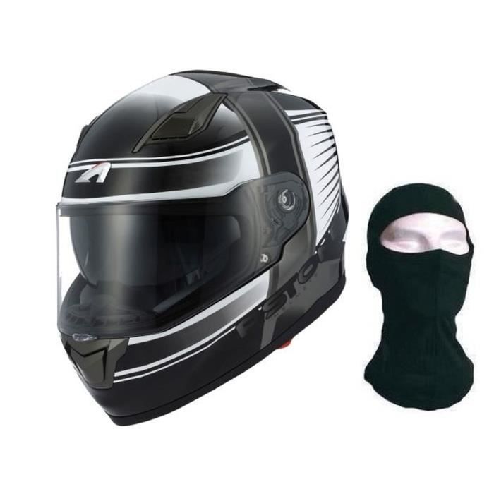 ASTONE Casque Intégral GT 900 Corsa Grey + Cagoule