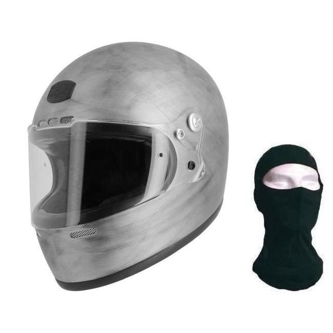 ASTONE Casque Intégral GT Retro + cagoule - Gris sombre