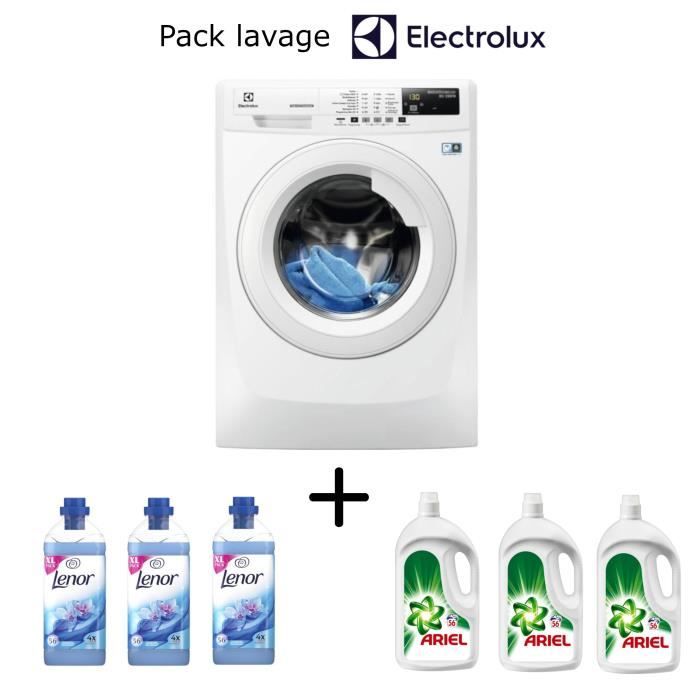 Pack lavage Electrolux: lave linge EWF1291ED + 1 an lessive ARIEL + 1 an assouplissant LENOR