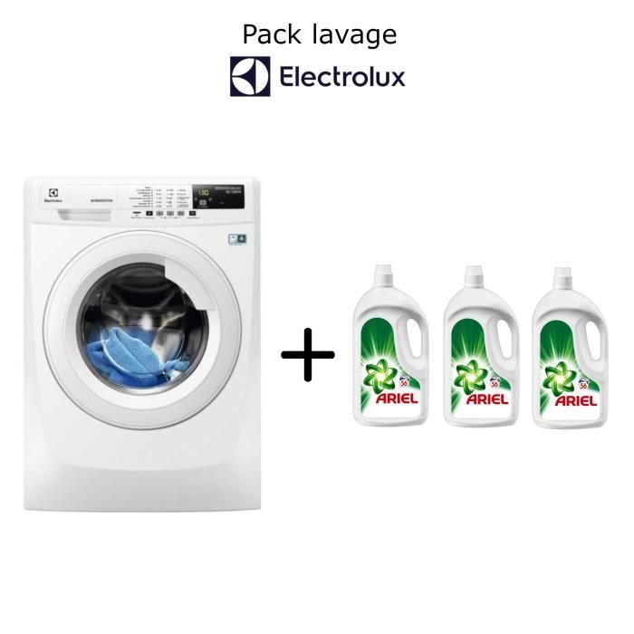 Pack lavage Electrolux: lave linge 9kg A+++ EWF1291ED + 1 an lessive ARIEL (3 bouteilles de 56 doses)