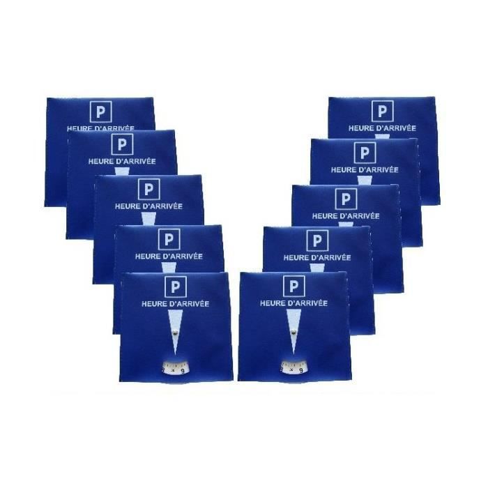 Lot de 10 disques de stationnement pour zone bleue