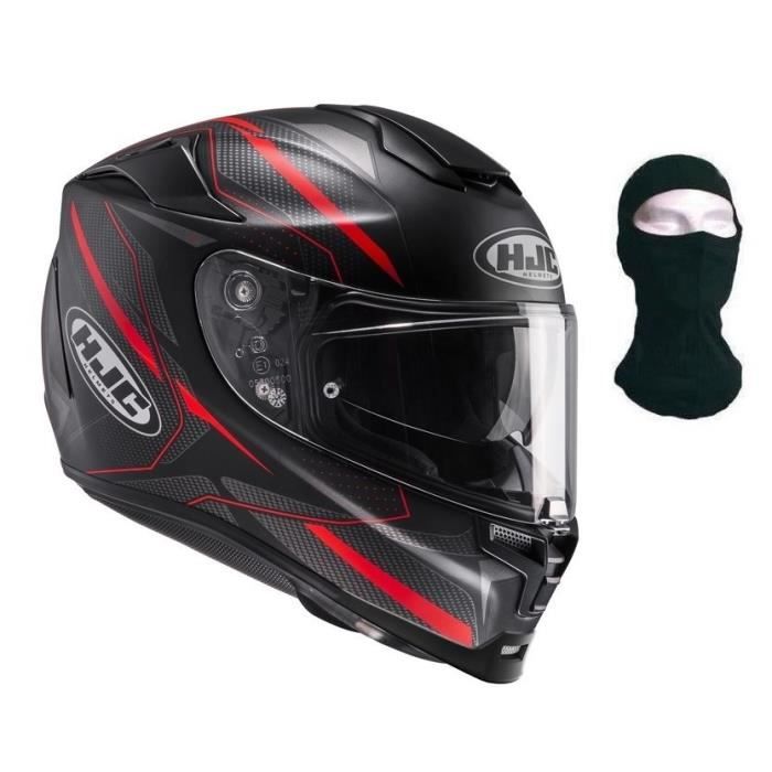HJC Rpha70 Dipol Casque Intégral Noir Rouge + Cagoule
