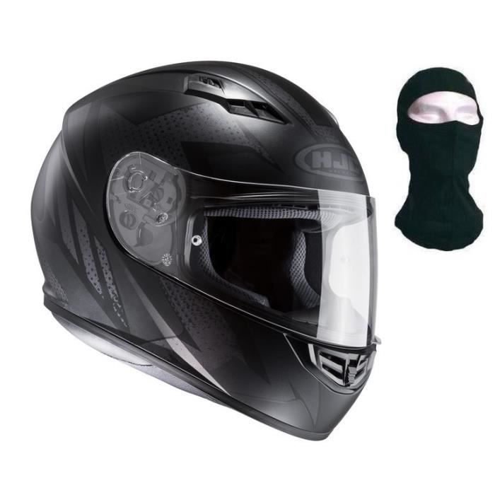 HJC CS-15 Treague Casque Intégral Noir + Cagoule