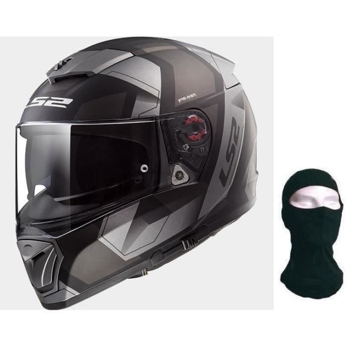 LS2 Casque intégral Breaker Physics + Cagoule - Noir mat titanium