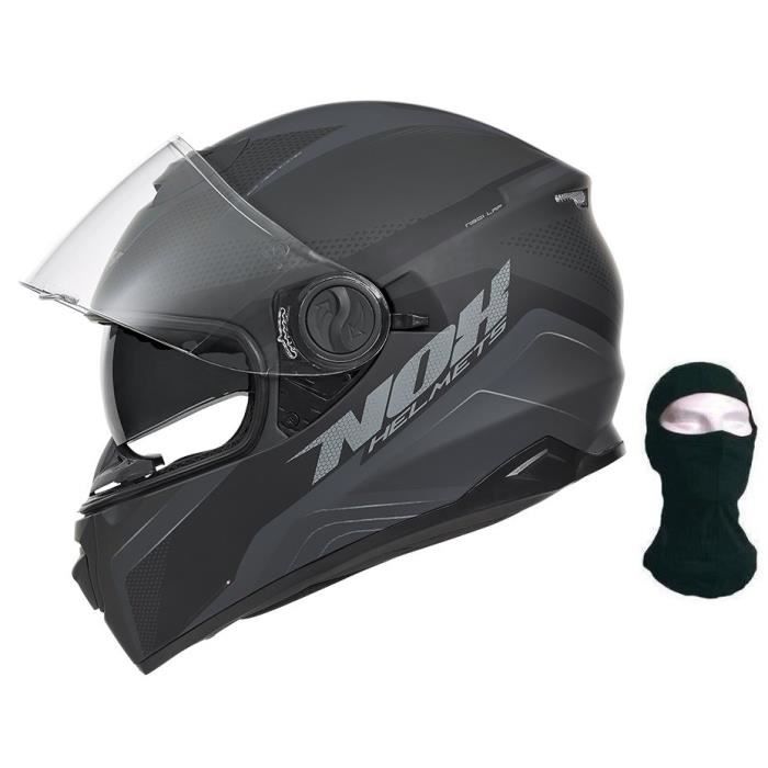NOX Casque Intégral N301 Lap Noir Mat + Cagoule