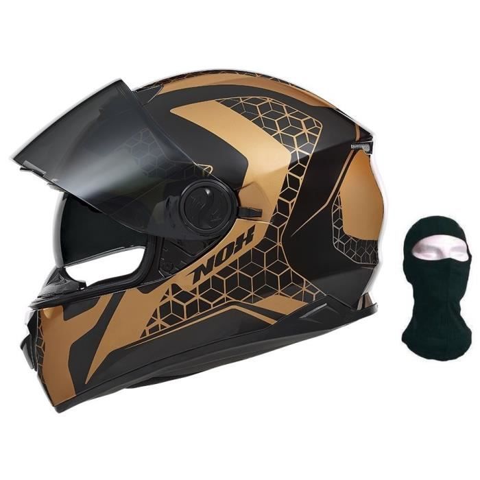 NOX Casque intégral N301 Symphonie + Cagoule - Noir et bleu