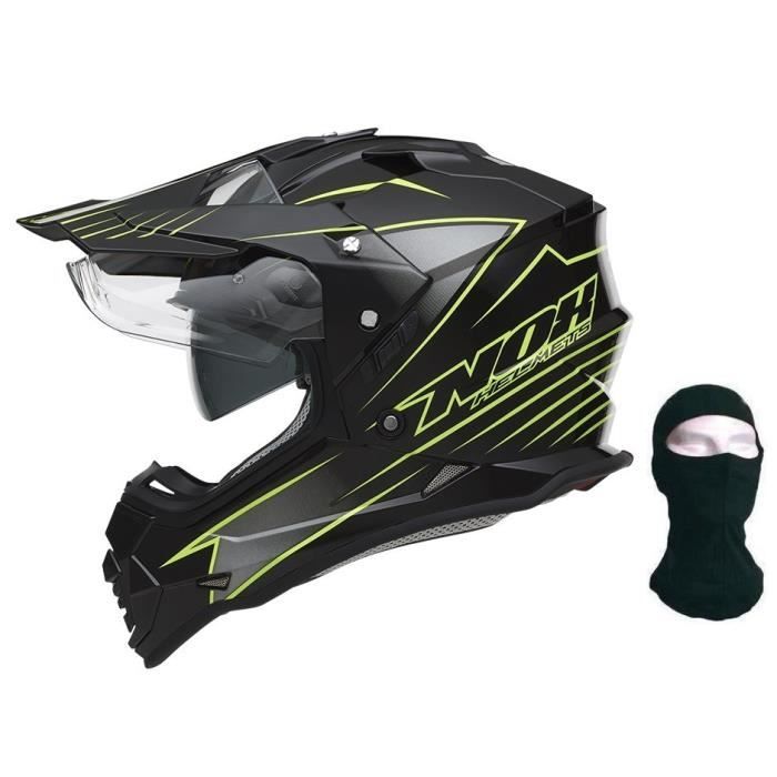 NOX Casque Cross N312 Bolt + Cagoule