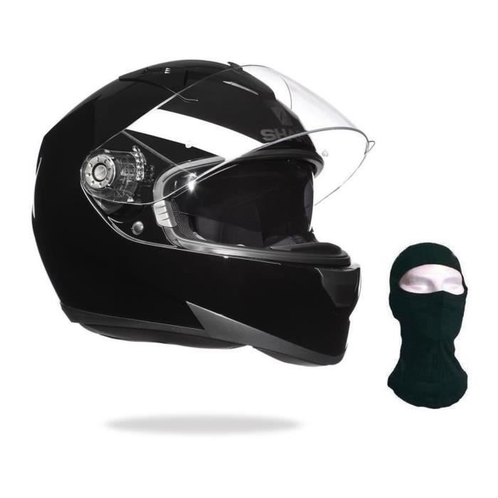 SHARK Casque Moto Ridill Noir Verni + Cagoule