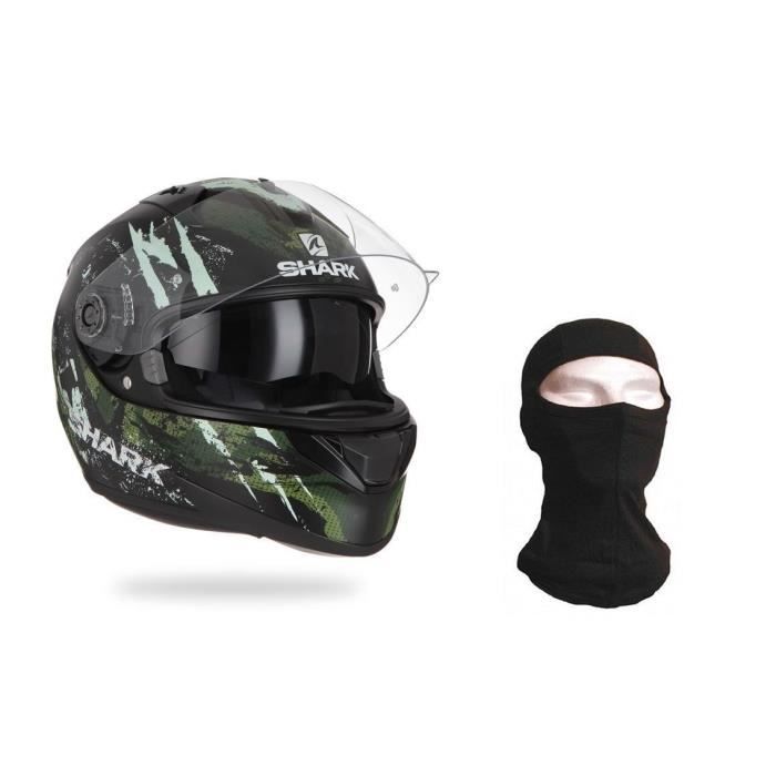 SHARK Casque Ridill Treezy - Avec Cagoule - Déco Kaki