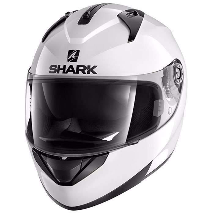 SHARK Casque Moto Ridill Blanc + Cagoule