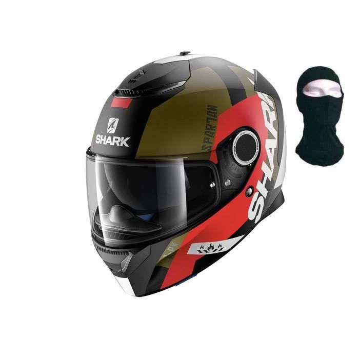 SHARK Casque Intégral Spartan Apics Mat + Cagoule