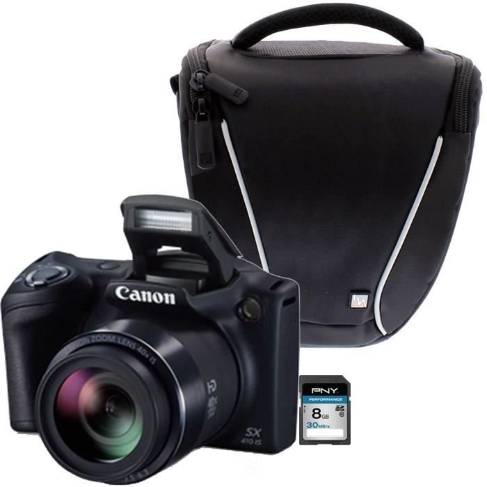 Canon PowerShot SX410 IS Noir + Sacoche + Carte 8 Go