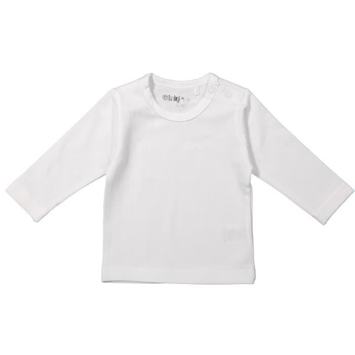 DIRKJE T-shirt Manches Longues Blanc Bébé Mixte