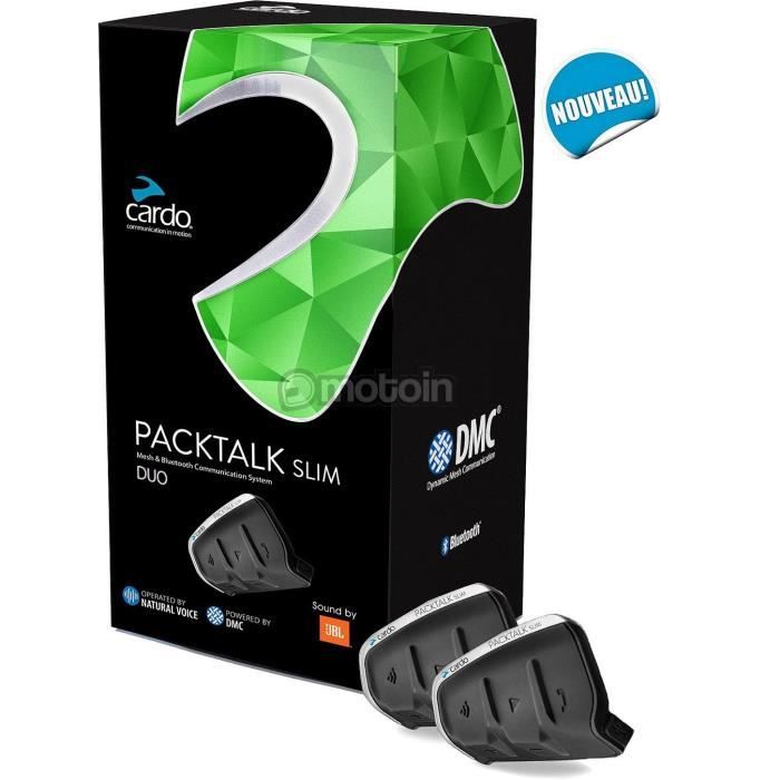 CARDO Intercom moto - Scala Rider - Packtalk Slim Duo JBL