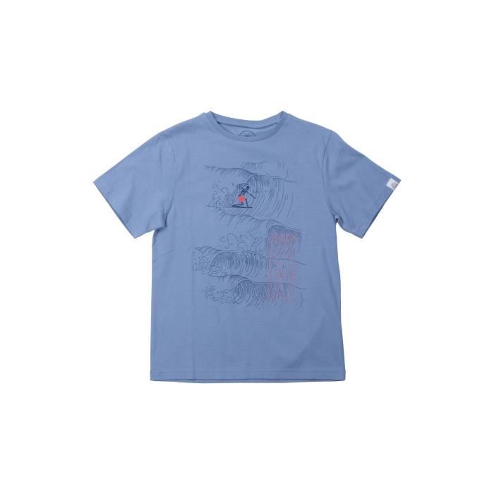 LONGBOARD T-shirt Imprimé Sailor Wave Bleu Gris Enfant Garçon