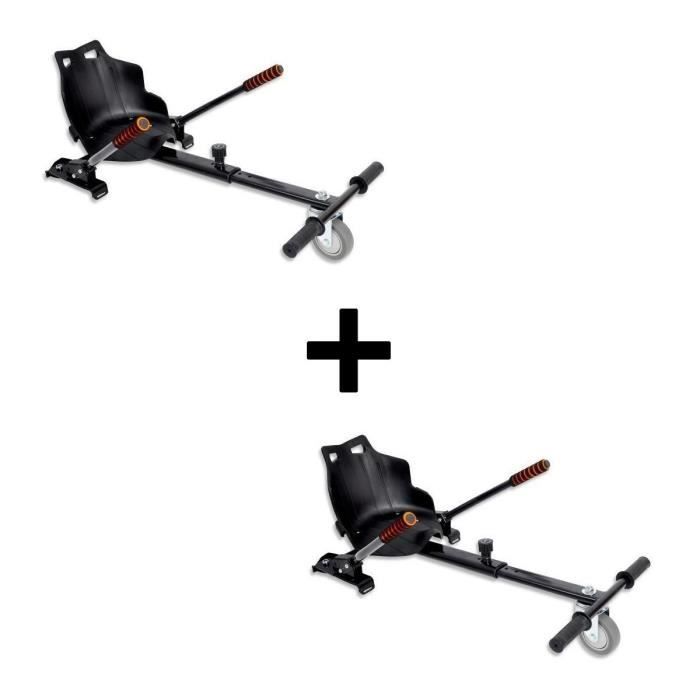 Pack URBANKART de 2 Accessoires Kart pour Hoverboard - Noir